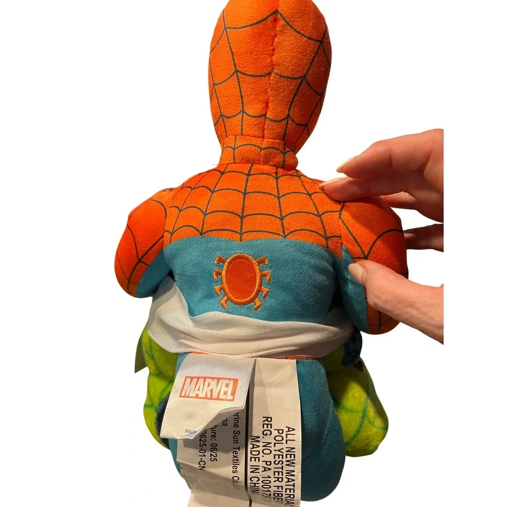 Marvel Spider-Man Plush Buddy and Throw Blanket Set The Big One Kids Green New